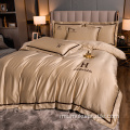 Luxury European Shiny Bed Sheet Bedding Set